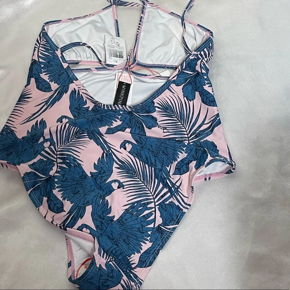 NEW Minkpink hibiscus island one piece M swimsuit womens - Picture 6 of 7